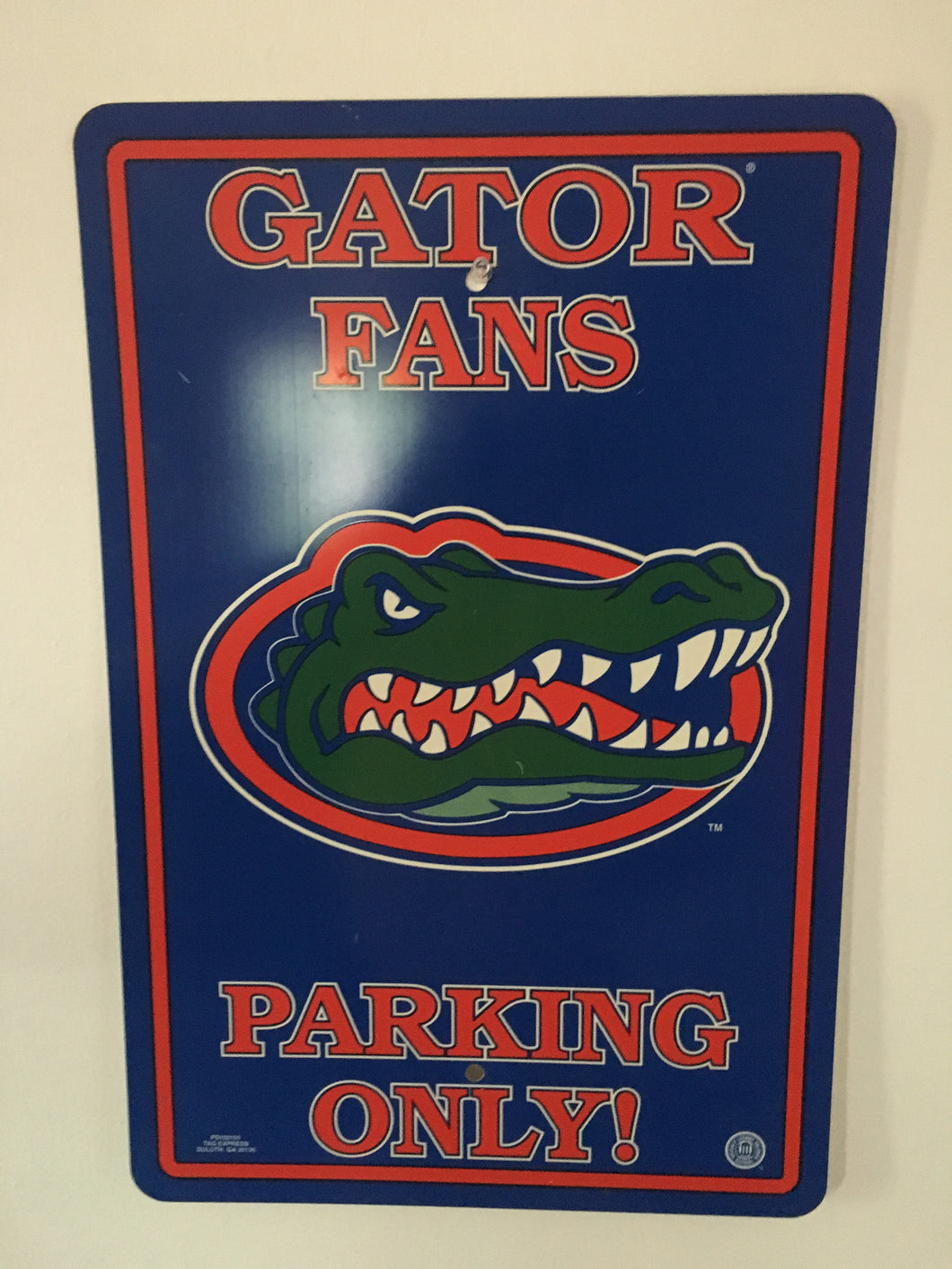 Gator Parking Sign - sportsmem4ever